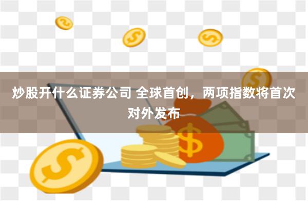 炒股开什么证券公司 全球首创，两项指数将首次对外发布